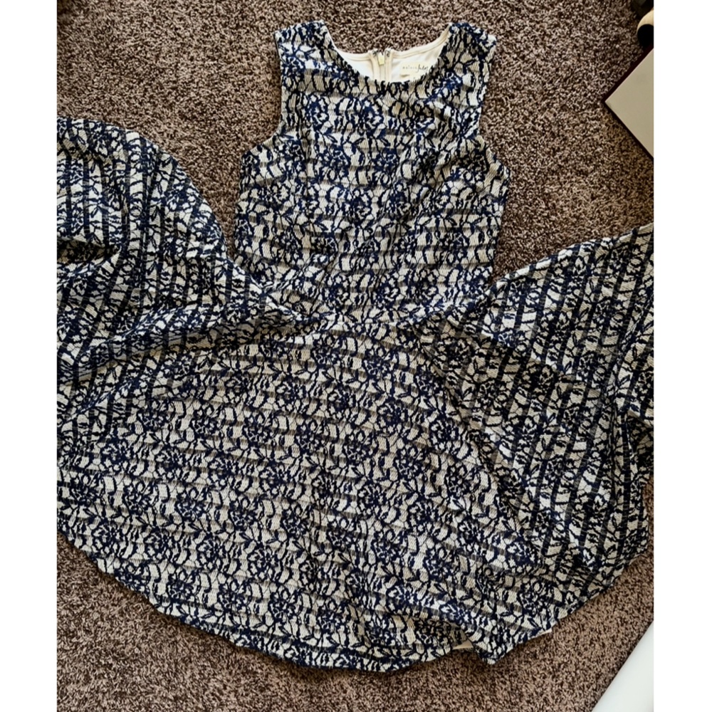 Maison Jules Navy and Cream Lace Mini Dress - Picture 4 of 6